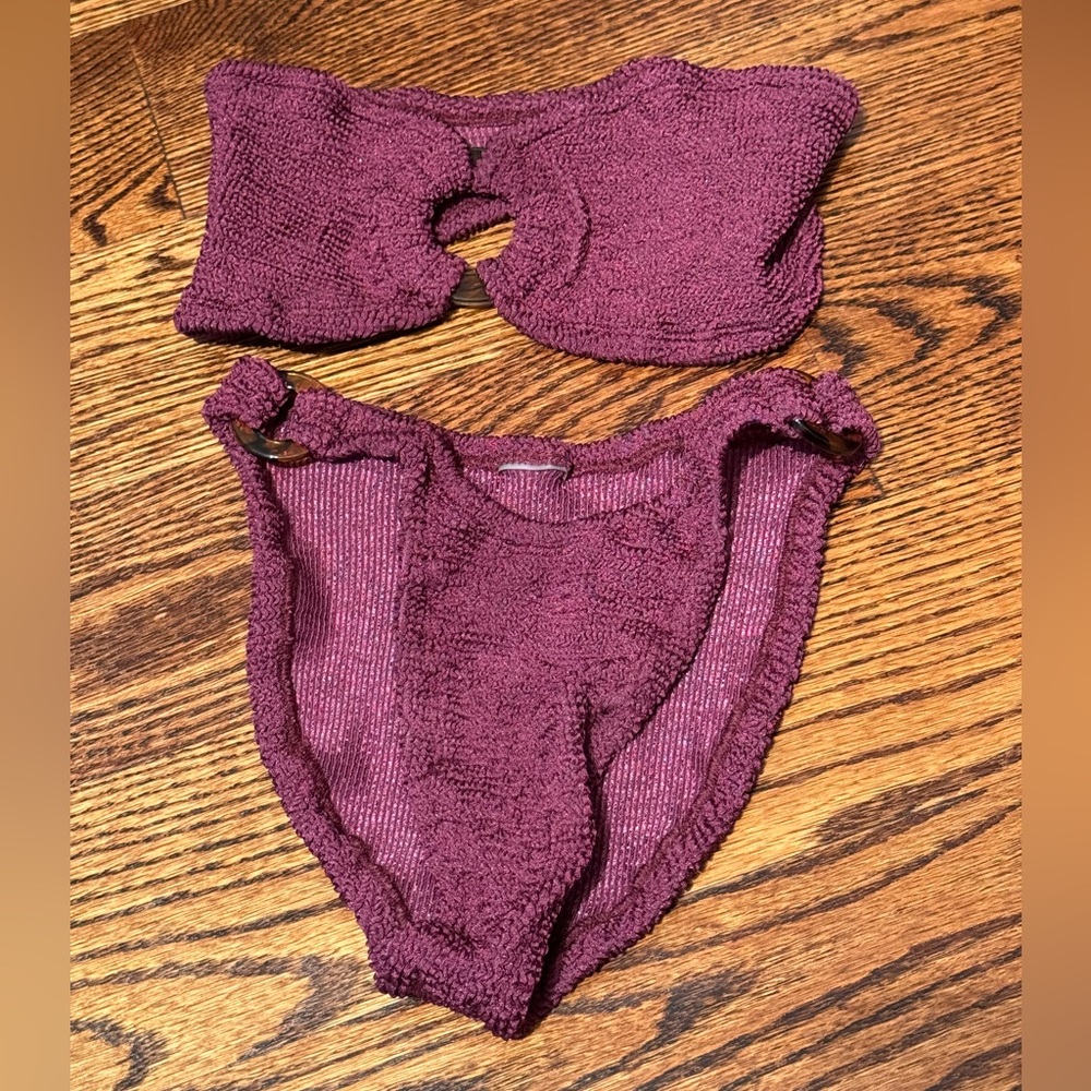 Hunza G Gloria bikini. Deep purple brand new